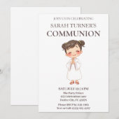 Meisjes eerste communie Christelijk Kaart (Voorkant / Achterkant)