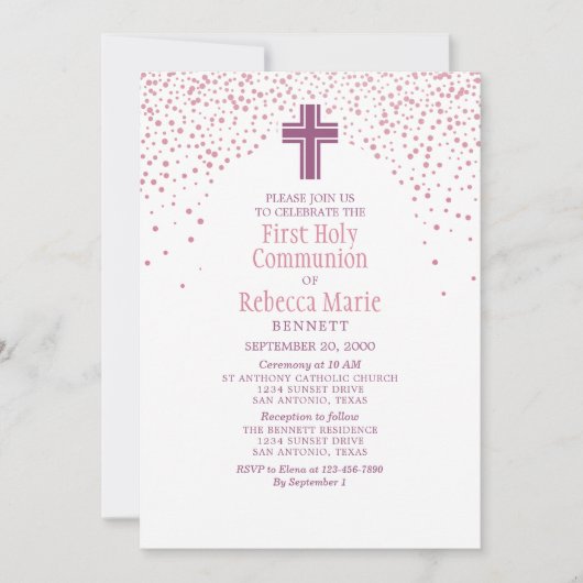 Meisjes eerste communie kaart (Voorkant)