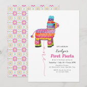 Meisje's eerste Fiesta Verjaardag Piñata uitnodigi Kaart (Voorkant / Achterkant)