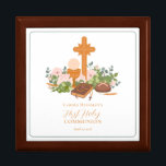 Meisjes Eerste Heilige Communie Aangepaste Rozenkr Cadeaudoosje<br><div class="desc">Deze aangepaste eerste heilige communiedozen zijn perfect voor meisjes die dit sacrament vieren. Perfect voor het bewaren van rozenkransen of gebedskaarten.</div>