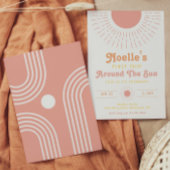 Meisjes eerste reis rond de zonuitnodiging kaart