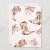 Meisjes eerste Rodeo 1e verjaardag Cowgirl Uitnodi Kaart (Achterkant)