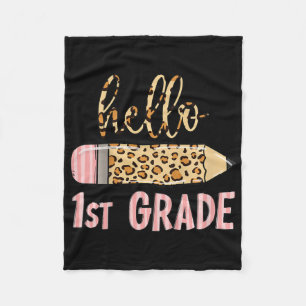 Meisjes eerste schooldag Terug naar school Hallo Fleece Deken