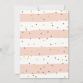 Meisjes eerste verjaardag uitnodigen, Glitter één, Kaart (Achterkant)