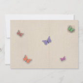 Meisjes eerste vlindertuin op verjaardagsuitnodigi kaart (Achterkant)