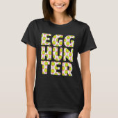 Meisjes Ei Jacht Groen Roze Ei Hunter Print T-shirt (Voorkant)