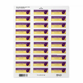 Meisjes Elegant, Gold, Paars, Roos Adres Etiket (Full Sheet)