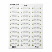 Meisjes Elegant Script Greenery Address Label (Full Sheet)