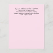 MEISJES Elephant Flowers Baby shower GENDER REVEE Flyer (Achterkant)