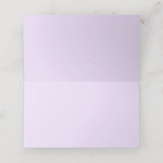 Meisjes Elephant Paarse Floral Rozen Etiket Plaatskaartje (Binnenkant ongevouwen)