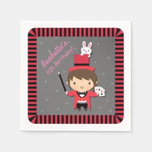 Meisjes- en Bunny-Kinder Magic Birthday-producten Servet