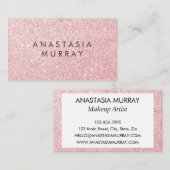 Meisjes en glam Blush Roze Glitter Sparkles Visitekaartje (Voorkant / Achterkant)