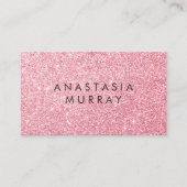 Meisjes en glam Blush Roze Glitter Sparkles Visitekaartje (Voorkant)