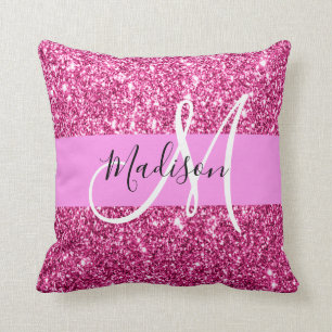 Meisjes en Glam Hot Pink Glitter Sparkles Kussen