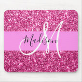 Meisjes en Glam Hot Pink Glitter Sparkles Muismat (Voorkant)