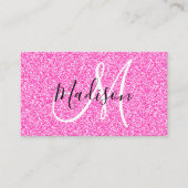 Meisjes en glam Hot Pink Glitter Sparkles Visitekaartje (Voorkant)