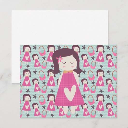 Meisjes en handtassen briefkaart (Voorkant / Achterkant)