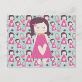 Meisjes en handtassen briefkaart (Voorkant)