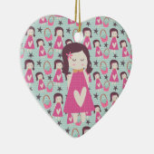 Meisjes en handtassen keramisch ornament (Rechts)