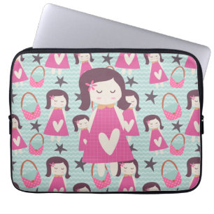 Meisjes en handtassen laptop sleeve
