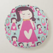 Meisjes en handtassen rond kussen (Voorkant)