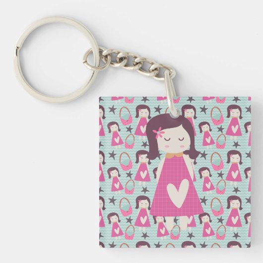 Meisjes en handtassen sleutelhanger (Voorkant)