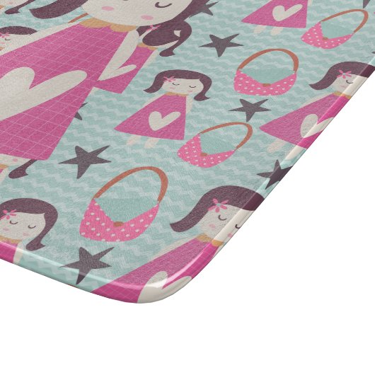 Meisjes en handtassen snijplank (Hoek)