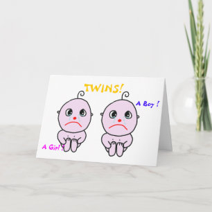Meisjes en jongen Twins Kaart