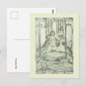 Meisjes en lammeren van Jessie Marion King Briefkaart (Voorkant / Achterkant)