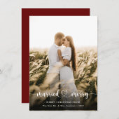 Meisjes en prettige kerstkaart bedankkaart (Voorkant / Achterkant)