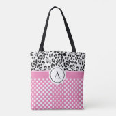 Meisjes en stippen drukken een monogram canvas tas (Achterkant)