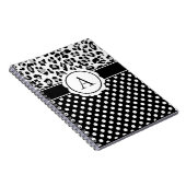 Meisjes en stippen drukken een monogram notitieboe notitieboek (Rechterzijde)