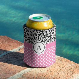 Meisjes en stippen drukken monogram af blikjeskoeler