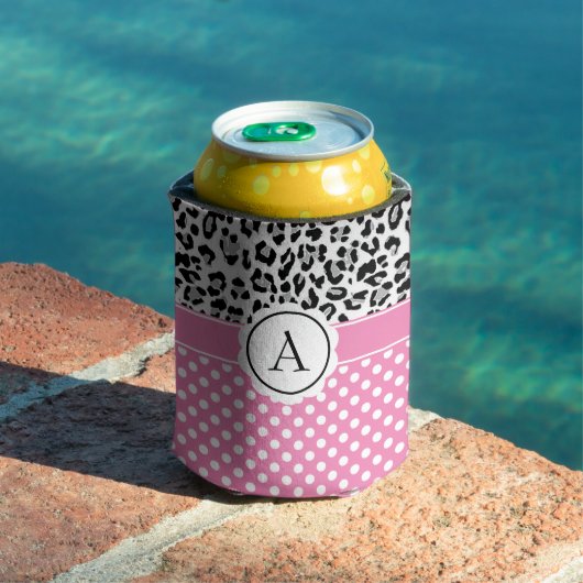 Meisjes en stippen drukken monogram af blikjeskoeler (Insitu Zwembad)