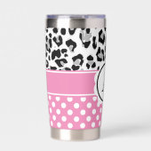 Meisjes en stippen drukken monogram af geïsoleerde drinkbeker (Voorkant)