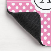 Meisjes en stippen drukken monogram af muismat (Hoek)