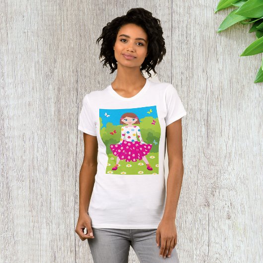 Meisjes en vlinders t-shirt