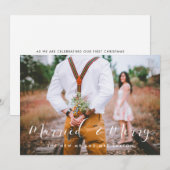 Meisjes en vrolijk elegante foto kerstkaart (Voorkant / Achterkant)