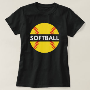 Meisjes en vrouwen softbal Softball Quote Black T-shirt
