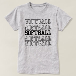 Meisjes en vrouwen softbal softbalquote t-shirt