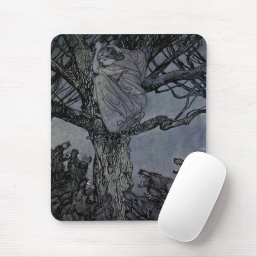 Meisjes en Wolven Mousepad Muismat (Met muis)