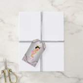 Meisjes engel doop bedankje cadeaulabel (Met Touw)