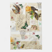 Meisjes  Ephemera Mode Collage met naam Theedoek (Verticaal)