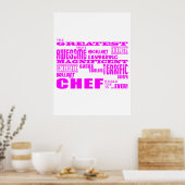 Meisjes eten de Birthdays: Roze grootste schaaf Poster (Keuken)