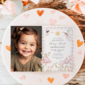 Meisjes Fairy eerste magische tuin verjaardagsfoto Kaart