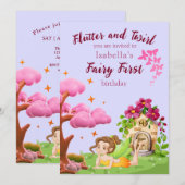 Meisjes Fairy Eerste Sprookje Paddestoel Vlinder Kaart (Voorkant / Achterkant)
