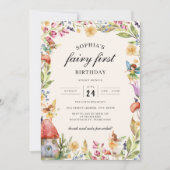 Meisjes Fairy Eerste Verjaardag 1e Verjaardag Kaart (Voorkant)