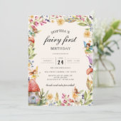 Meisjes Fairy Eerste Verjaardag 1e Verjaardag Kaart (Staand voorkant)