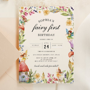 Meisjes Fairy Eerste Verjaardag 1e Verjaardag Kaart