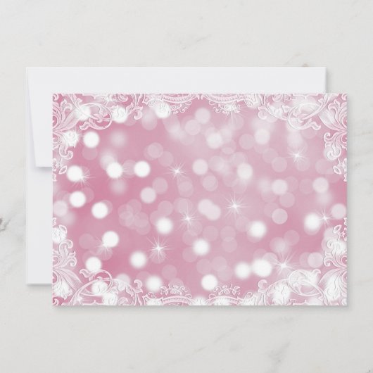 Meisjes Fairy Prinses Verjaardagsfeestje Kaart (Achterkant)